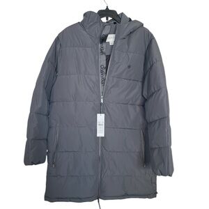 Calvin Klein Heavyweight Hooded Long Puffer Coat sz M